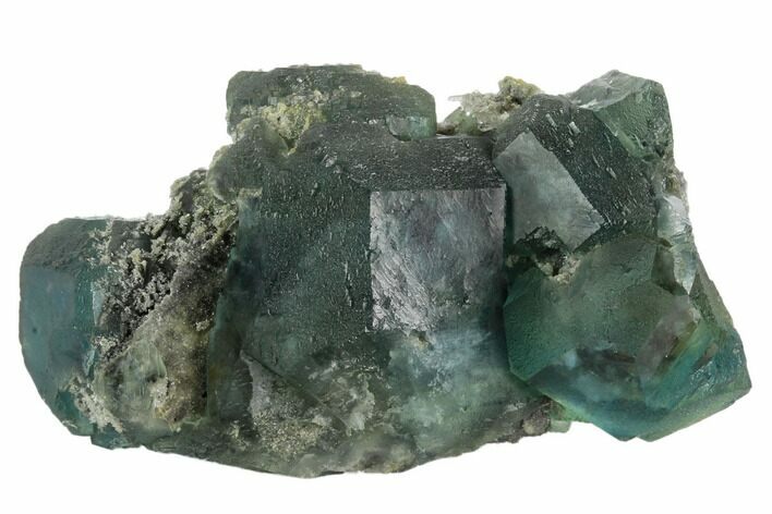 Green Fluorite on Sparkling Quartz - China #122018